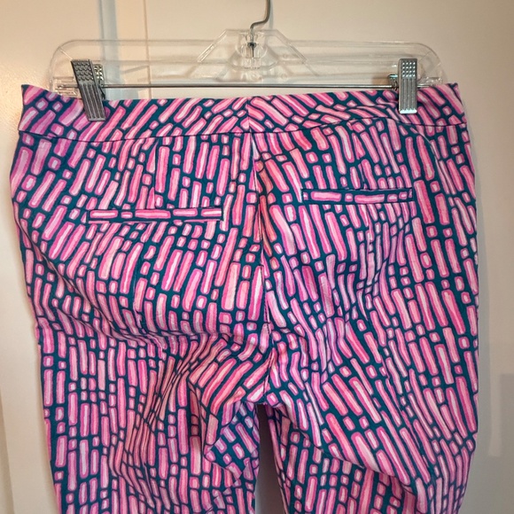 Lilly Pulitzer Kelly Skinny Ankle Mandevilla Slathouse Stripe Pants Women sz 4 - Picture 4 of 7